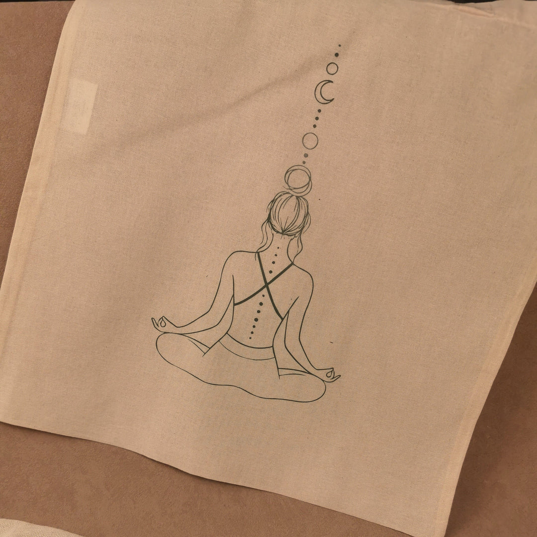 Boho Yoga Stoffbeutel Spirituelle Mandala &amp; Naturmotive | Elvara