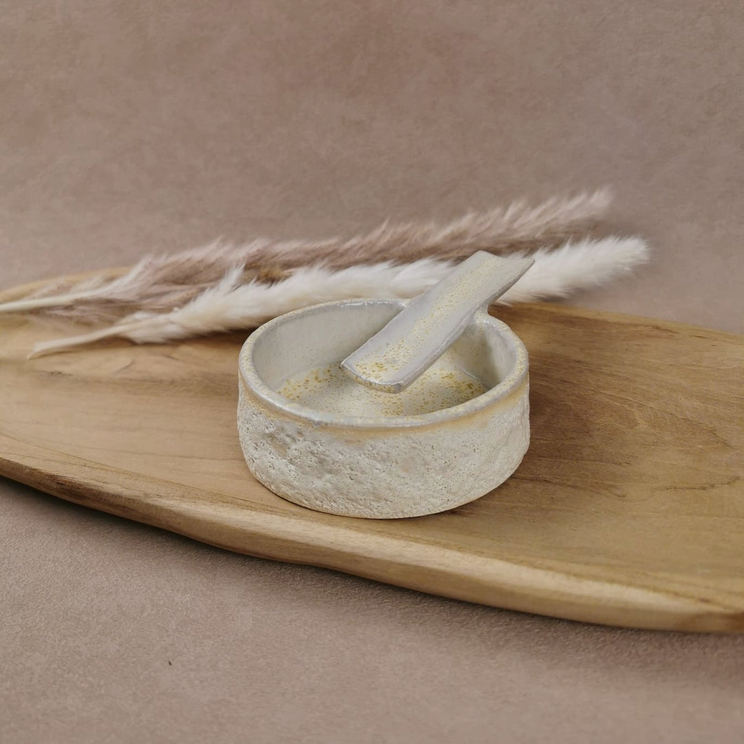 Palo Santo Halter aus Steinzeug – handgetöpfert, Rosé